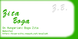 zita boga business card